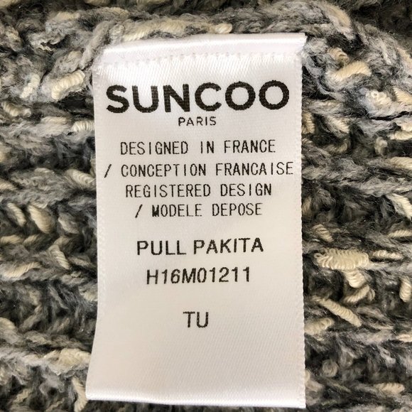 Cozy Grey/Cream Knit Poncho - Picture 5 of 6